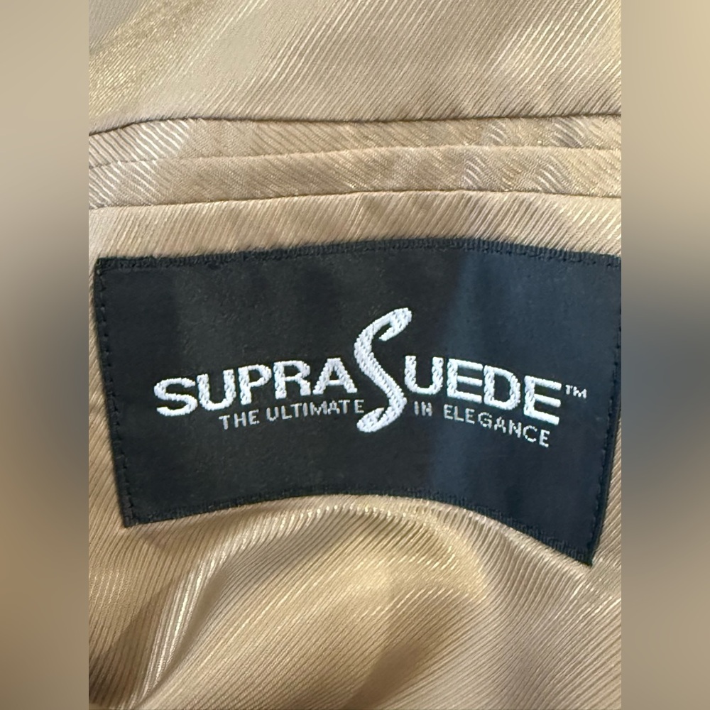Bret Pulitzer 46 Regular Supra Suede Men's Tan Blazer 853 - Picture 8 of 10